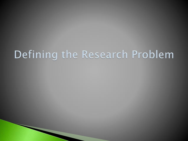 Identification of research problem | PPT