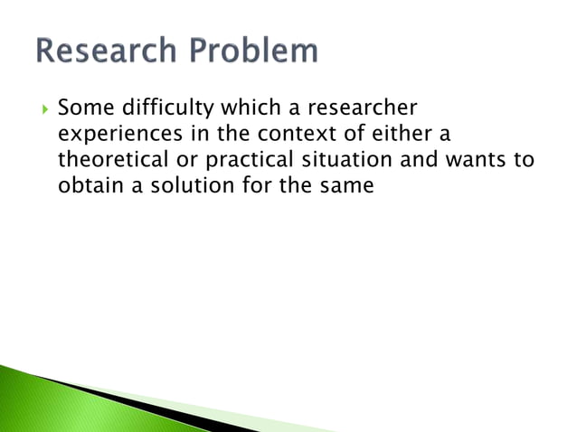 Identification of research problem | PPT