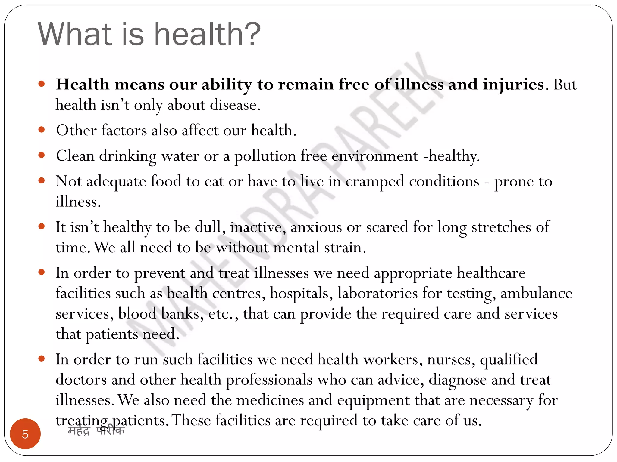 2 role of the government in health class vii 7 | PDF