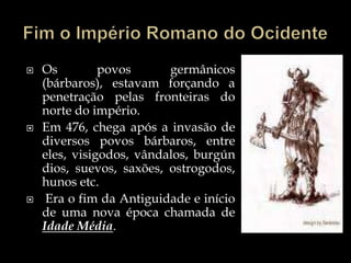 Conseqüências da expansão romanaCom as conquistas, a vida e a estrutura de Roma passaram por significativas mudanças: O império romano passou a ser muito mais comercial do que agrário. 