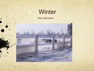 Winter
Very cold snow
 