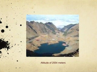 Altitude of 2554 meters
 
