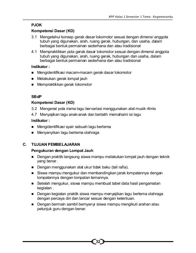 [2] rpp sd kelas 1 semester 1 kegemaranku