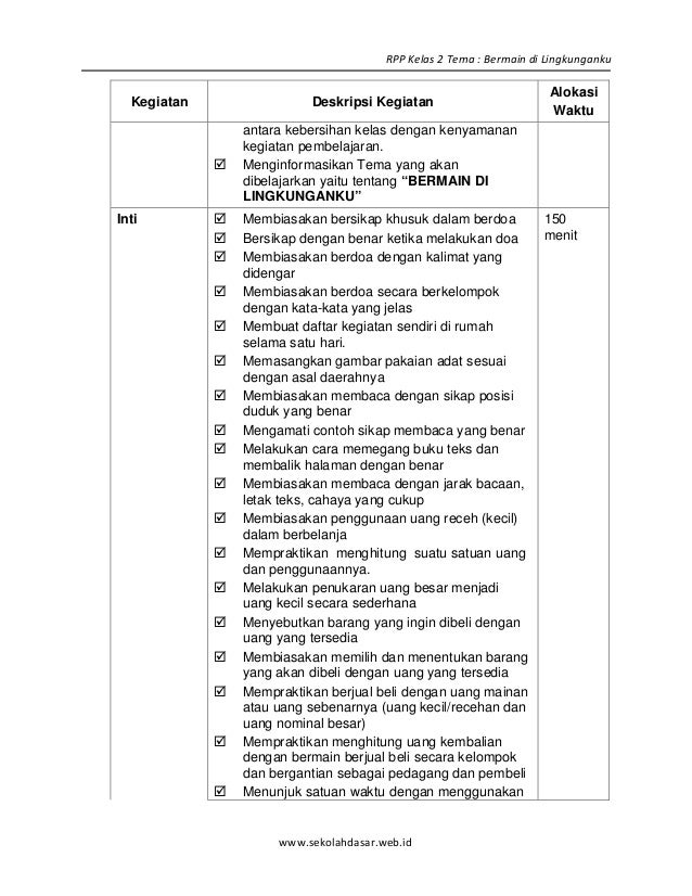 Rpp sd kelas 2 semester 1 bermain di lingkunganku blonya nova Rpp sd kelas 2 semester 1 bermain di lingkunganku blonya nova