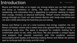 Revive Study Revive and Refuel: Korean Ramen and Study Space Business Plan | PPTX
