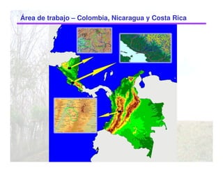 Área de trabajo – Colombia, Nicaragua y Costa Rica
 