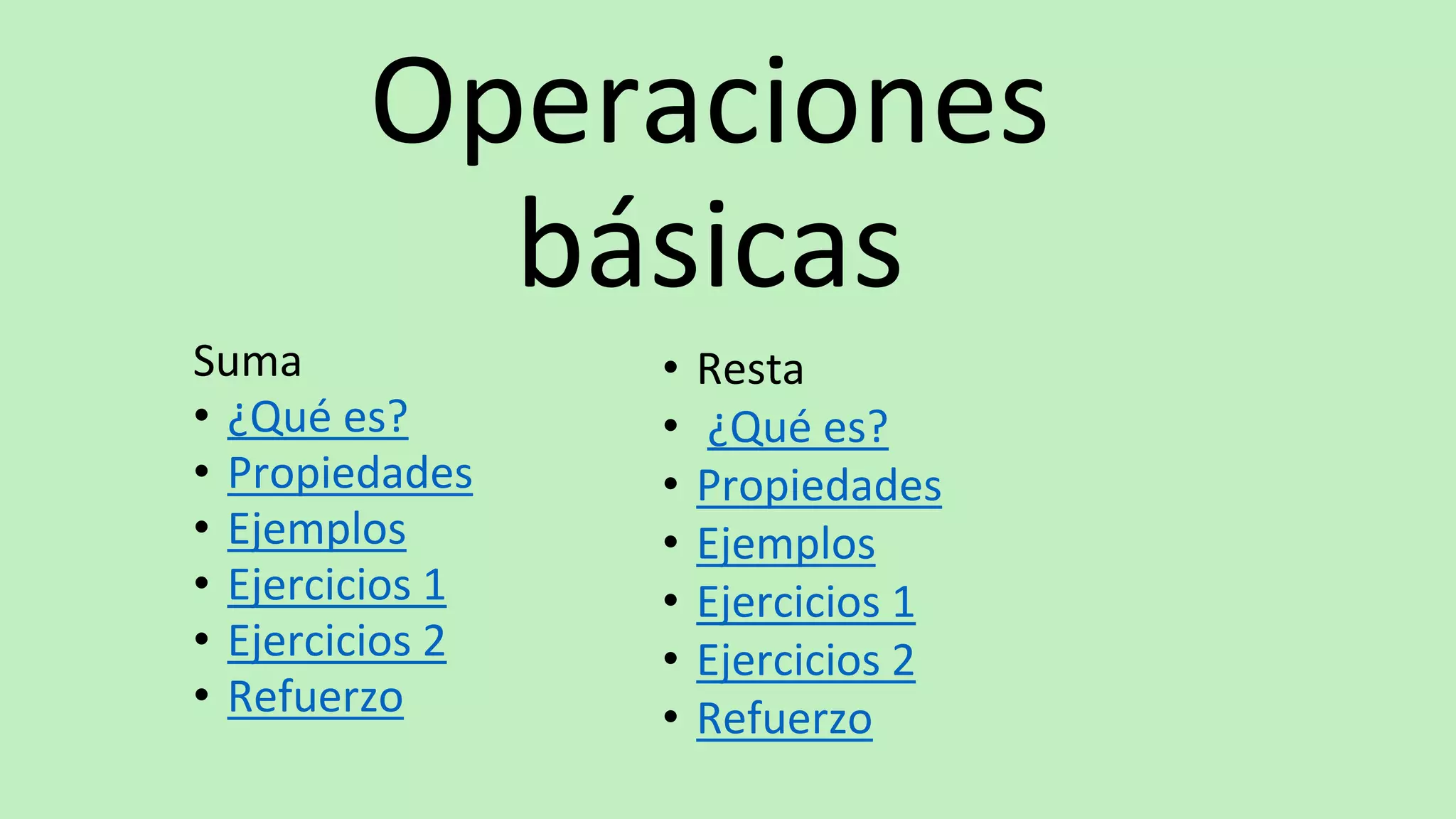 Operaciones basicas | PPTX