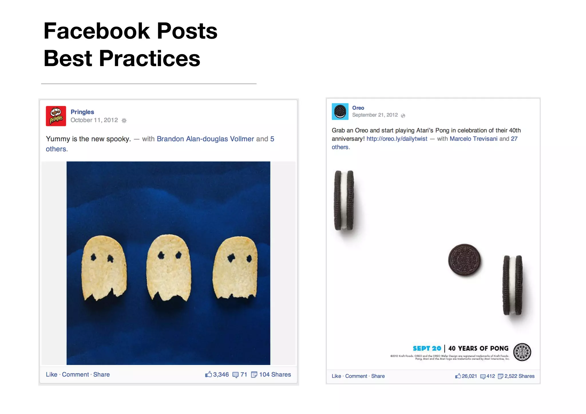Facebook Posts  
Best Practices
 