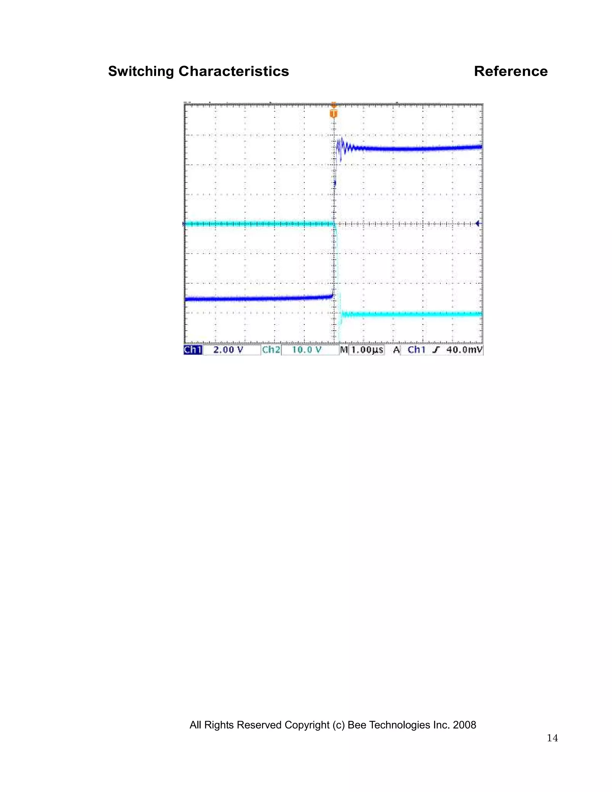 Switching Characteristics                                             Reference




           All Rights Reserved Copyright (c) Bee Technologies Inc. 2008
                                                                              14
 