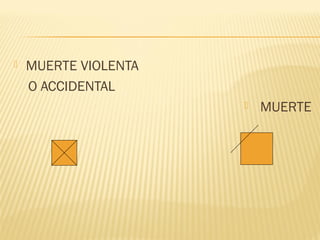  MUERTE VIOLENTA
O ACCIDENTAL
 MUERTE
 