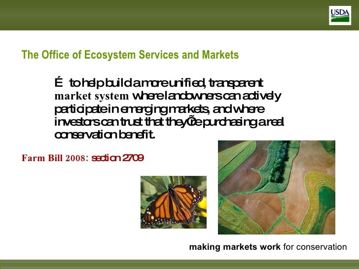 Ecosystem Services and Markets Towards an investment strategy for co…