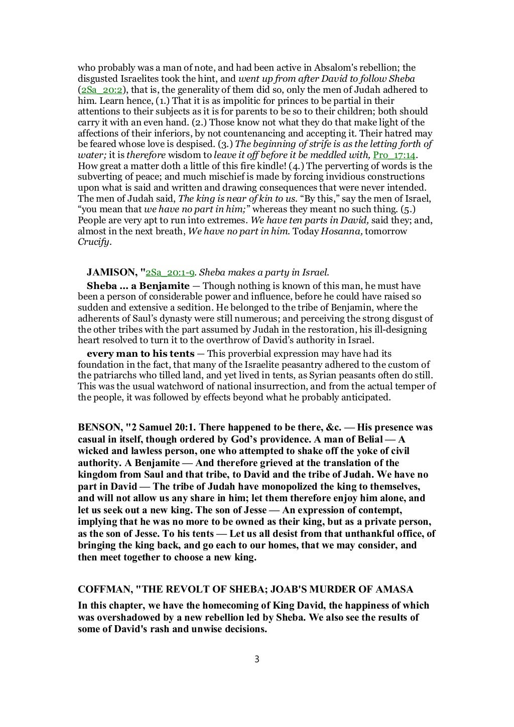 2 samuel 20 commentary