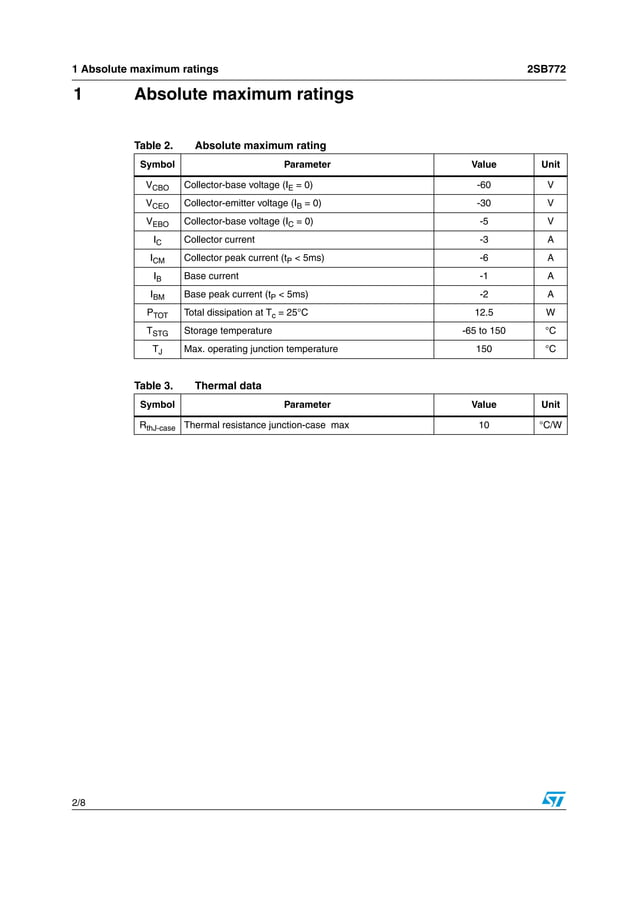 Original PNP Transistor 2SB772 B772 772 SOT-32 New | PDF