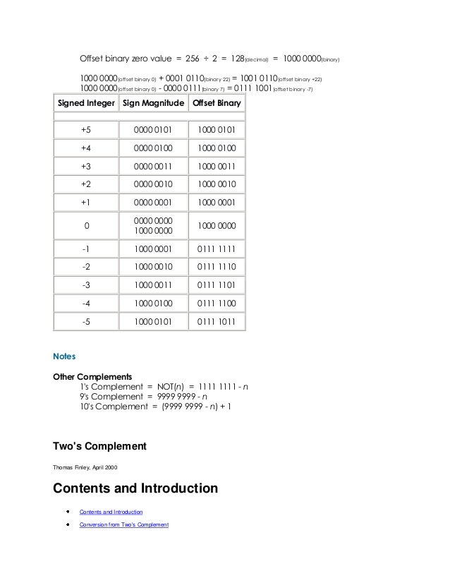 2 s complement