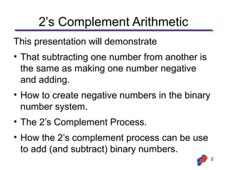 2s complement arithmetic | PPT