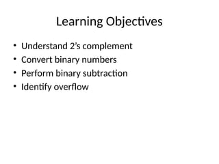 Comprehensive Guide to 2’s Complement in IGCSE Computer Science | PPTX