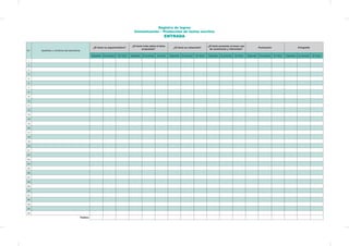 N.° Apellidos y nombres del estudiante
¿El texto es argumentativo?
¿El texto trata sobre el tema
propuesto?
¿El texto es coherente?
¿El texto presenta un buen uso
de conectores y referentes?
Puntuación Ortografía
Esperado En proceso En inicio Esperado En proceso En inicio Esperado En proceso En inicio Esperado En proceso En inicio Esperado En proceso En inicio Esperado En proceso En inicio
1
2
3
4
5
6
7
8
9
10
11
12
13
14
15
16
17
18
19
20
21
22
23
24
25
26
27
28
29
30
31
32
33
34
35
Totales:
Registro de logros
Comunicación – Producción de textos escritos
ENTRADA
 
