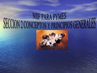 NIIF PARA PYMES  SECCION 2 CONCEPTOS Y PRINCIPIOS GENERALES 