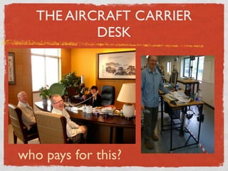 THE AIRCRAFT CARRIER
           DESK




who pays for this?
 