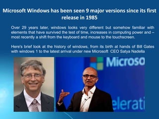 Evolution of Windows | PPT
