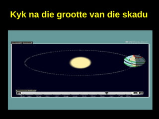 Kyk na die grootte van die skadu
 