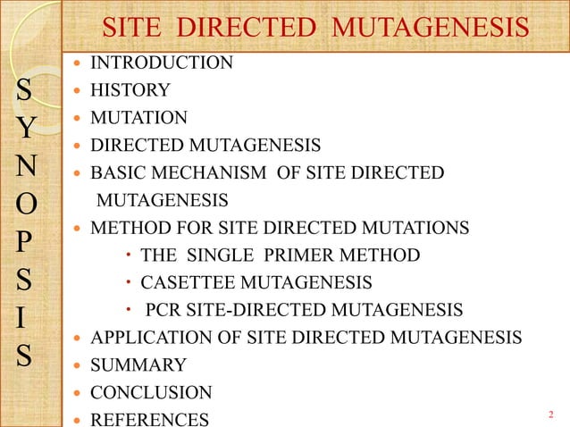 Site directed mutagenesis | PPTX | Chemistry | Science