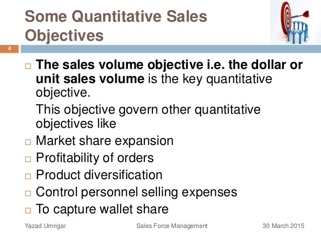 objective for sales