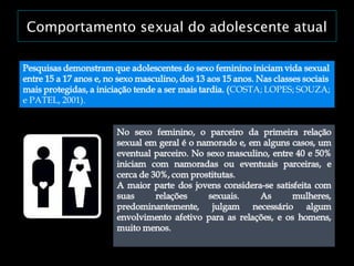Comportamento sexual do adolescente atual
 
