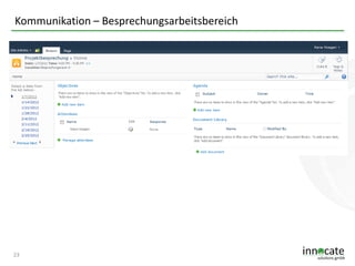 Kommunikation – Besprechungsarbeitsbereich

23

 