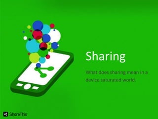 Sharing
What does sharing mean in a
device saturated world.

 