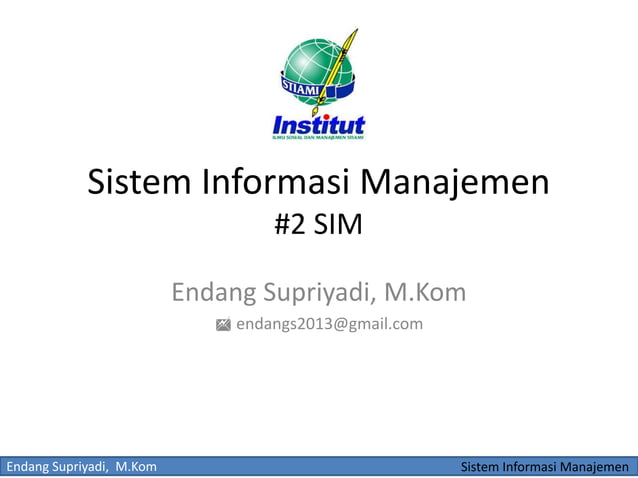 Konsep SIM ( sistem informasi manajemen) | PPTX