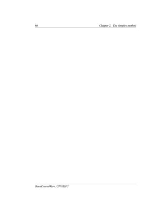 86 Chapter 2. The simplex method
OpenCourseWare, UPV/EHU
 