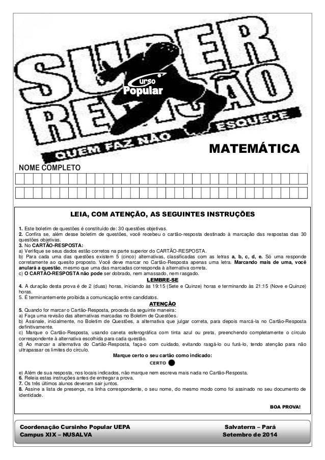 2 Simulado 2014 2 simulado 2014