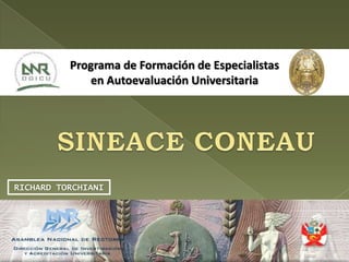 Programa de Formación de Especialistas en Autoevaluación Universitaria SINEACE CONEAU RICHARD TORCHIANI 