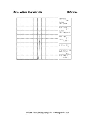 Zener Voltage Characteristic                                         Reference




            All Rights Reserved Copyright (c) Bee Technologies Inc. 2007
 