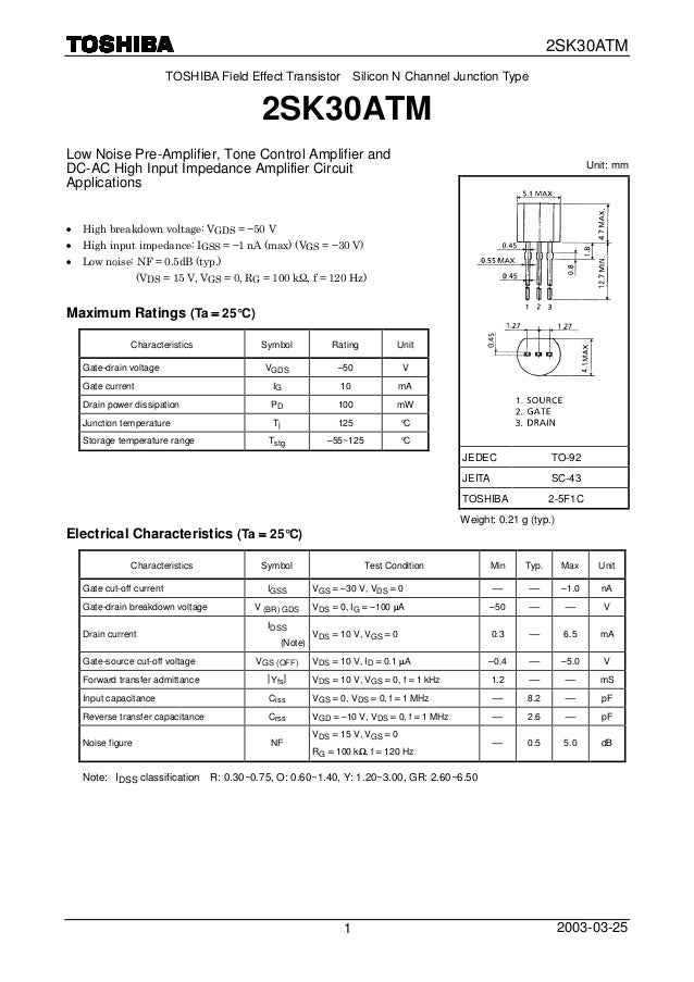 Original Transistor 2SK30A K30A 2SK30ATM TO92 New