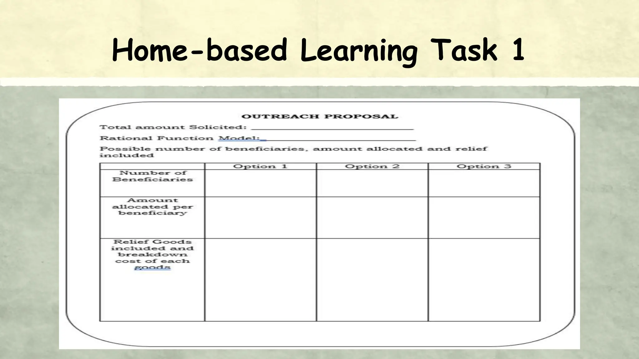 Home-based Learning Task 1
 