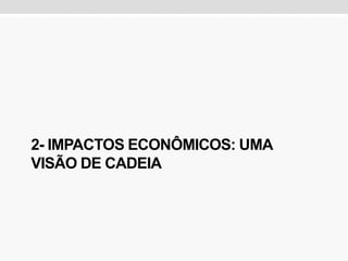 2- IMPACTOS ECONÔMICOS: UMA
VISÃO DE CADEIA
 