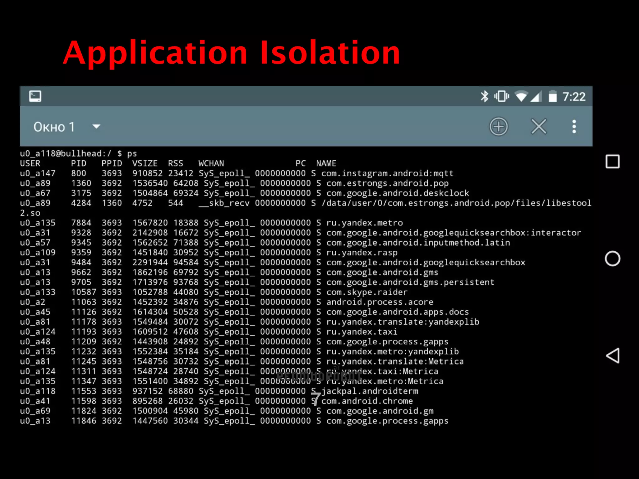 Application Isolation
7
 