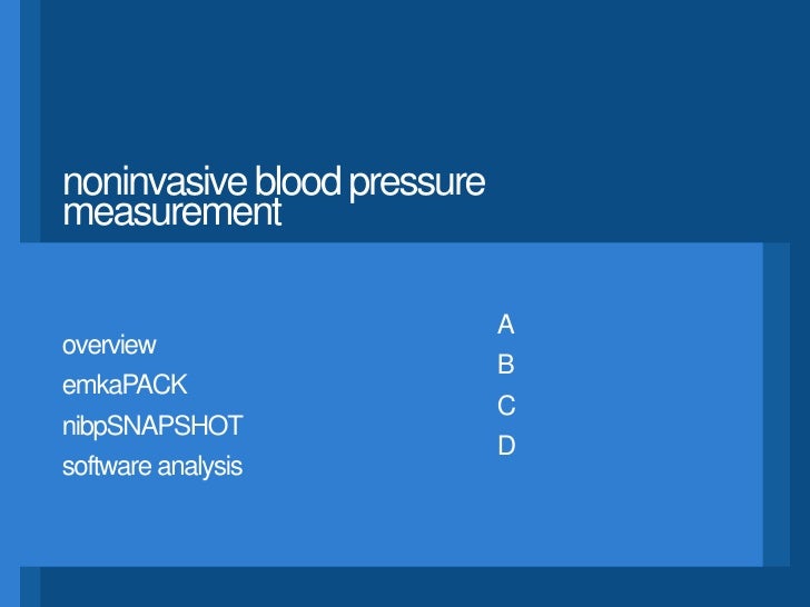 2 solutions for noninvasive blood pressure measurement