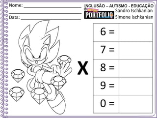 Tabuada do Sonic Para Colorir - Atividades de Matematica