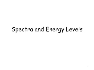 Spectra and Energy Levels
1
 