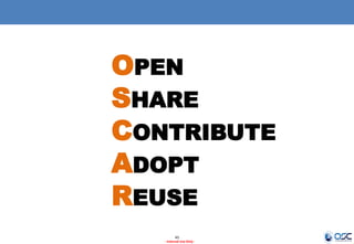 OPEN
SHARE
CONTRIBUTE
ADOPT
REUSE
45
- Internal Use Only -

 
