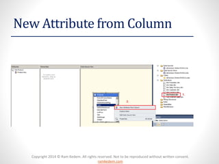 Copyright 2014 © Ram Kedem. All rights reserved. Not to be reproduced without written consent.
ramkedem.com
New Attribute from Column
 