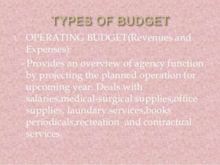 Staffing and Budgetting