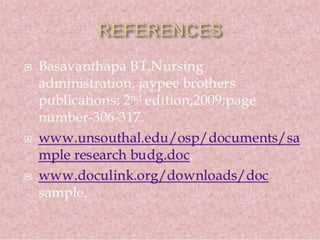 Staffing and Budgetting