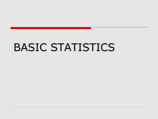 statistics introduction | PPT