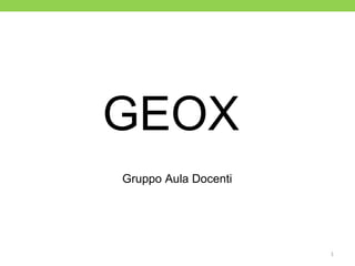 GEOX  Gruppo Aula Docenti 