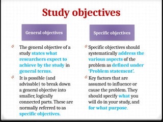 Using Objectives As Study Guide Comprehensive Guide to Writing Effective Study Objectives in ...