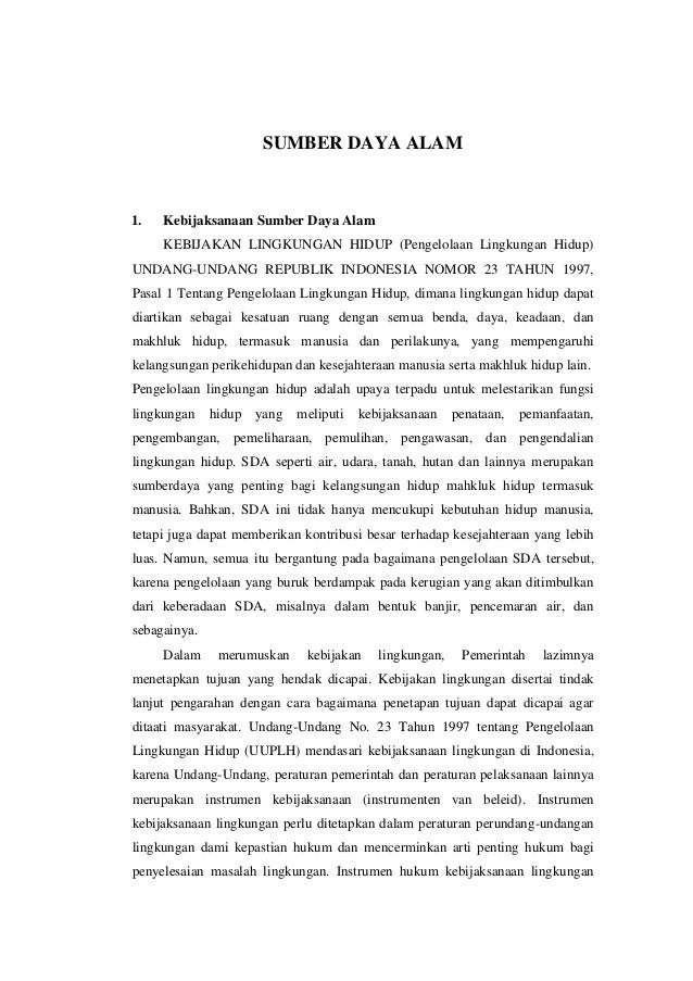 Contoh Makalah Tentang Hutan